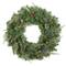 Haute Decor 24" Pre-Lit Bergen Pine Gold Accents Wreath, Soft White LED Lights